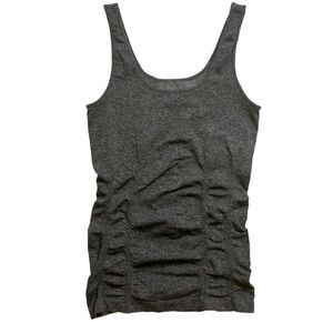 Kismet Gray Ruched Sleeveless Tank Top